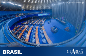 Plenário do Senado durante a discussão do PL do aborto nesta segunda.